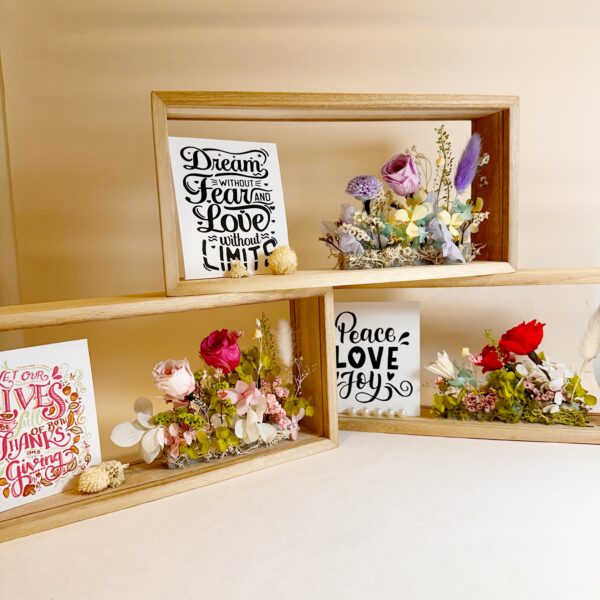Transparent two-sided message floral box 🍀