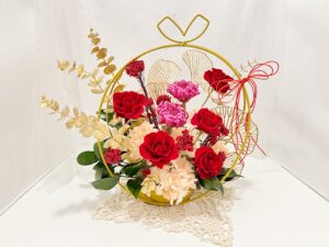 Large Chinese New Year Preserved Flower Decoration – Prosperity Circle